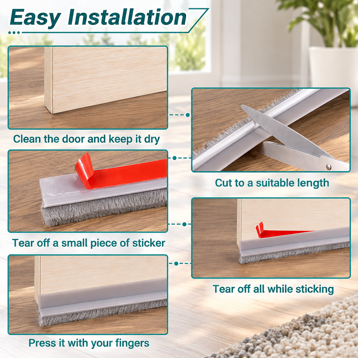 Self-Adhesive Door Draft Stopper