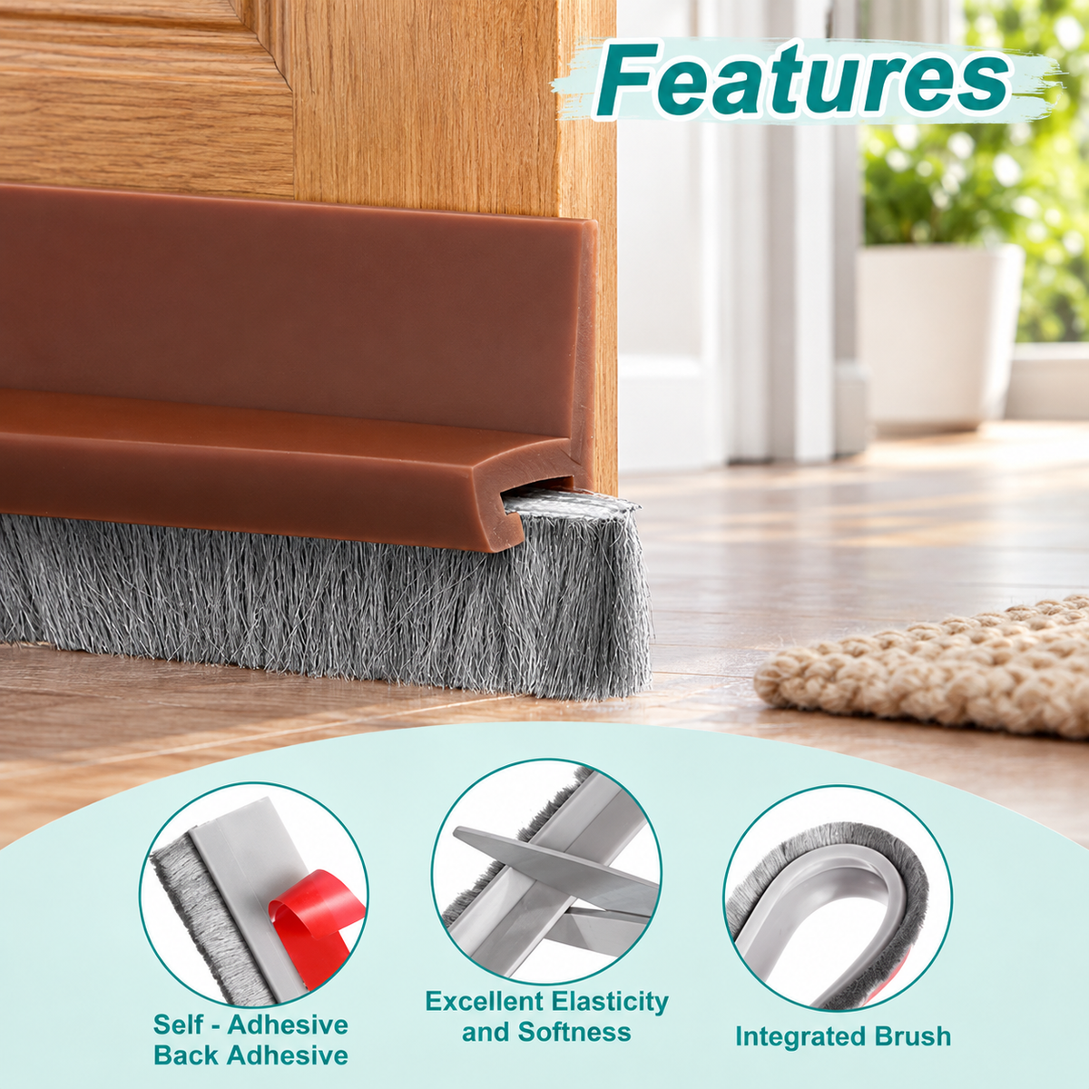 Self-Adhesive Door Draft Stopper